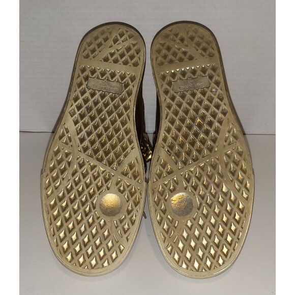 Giuseppe Zanotti  London Mirrored Leather  Chain High 'Vegas Gold'  hi-top sneak - Picture 7 of 16